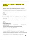 Biology 1013 - Exam 2 Questions And Answers&period;
