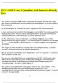 BIOL-1033 Exam 4 Questions and Answers Already Pass&period;