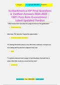 ScribeAmerica OP Final Questions  & Verified Answers 2024-2025 &vert;  100&percnt; Pass Rate Guaranteed &vert;  Latest Updated Version