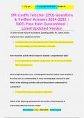 STR Certify Teacher &lpar;293&rpar; Questions  & Verified Answers 2024-2025 &vert;  100&percnt; Pass Rate Guaranteed &vert;  Latest Updated Version