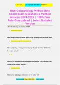 TDLR Cosmetology Written State  Board Exam Questions & Verified  Answers 2024-2025 &vert; 100&percnt; Pass  Rate Guaranteed &vert; Latest Updated  Version