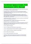 Confined Space Exam Test Questions 100&percnt; Solved