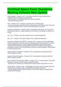 Confined Space Exam Questions Marikng Scheme New Update