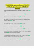 WA UST Site Assessor Exam UPDATED  ACTUAL Questions and CORRECT Answers