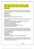 PN Virtual ATI Predictor &lpar;Green Light&rpar; Exam With 100&percnt; Correct And Verified Answers