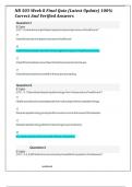 NR 503 Week 8 Final Quiz &lpar;Latest Update&rpar; 100&percnt; Correct And Verified Answers