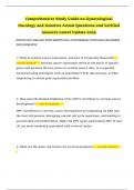 Gynecologic Health Care testbanks and answered exams latest update