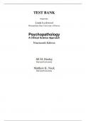 Test Bank For Psychopathology A Clinical Science Approach&comma; 2025 19th Edition by Jill M&period; Hooley Matthew K&period; Nock Chapter 1-17