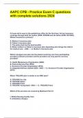 AAPC CPB - Practice Exam C questions with complete solutions 2024