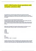 AAPC CPB Practice Exam questions with complete solutions 2024&period;