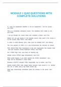 MODULE 1 QUIZ QUESTIONS WITH COMPLETE SOLUTIONS