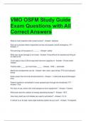 VMO OSFM Study Guide Exam Questions with All Correct Answers 