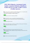 WGU D514 Objective Assessment &lpar;Latest 2024&sol; 2025 Update&rpar; Analytical Methods of Healthcare Leaders&vert; Qs & As&vert; Grade A&vert; 100&percnt; Correct &lpar;Verified Answers&rpar;