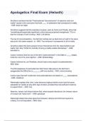Apologetics Final Exam &lpar;Helseth&rpar; questions and answers