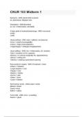 CNUR 103 Midterm 1 questions and answers