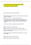 FAA Practice exam questions with complete solutions 2024