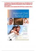 Test Bank For Maternal ChildNursing Care 7th Edition by Shannon E&period;Perry&comma; Marilyn J&period; Hockenberry&comma; Mary Catherine Cashion Chapter 1-50 Complete&period;Latest updated 2023