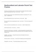 Newfoundland and Labrador Permit Test Practice Questions With Actual Correct Detailed Answers&period;