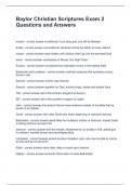 Baylor Christian Scriptures Exam 2 Questions and Answers