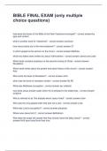 BIBLE FINAL EXAM &lpar;only multiple choice questions&rpar;