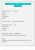 NUR520 Exam 1 With Answered Questions