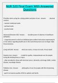 NUR 520 Final Exam With Answered Questions