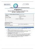 Decision Making and Problem Solving  MGT 312