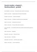 Social studies &comma;chapter2 &comma; Newfoundland &comma; grade8  Final Exam Questions And Answers Success Guaranteed&period;