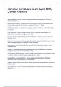 Christian Scriptures Exam 2with 100&percnt; Correct Answers