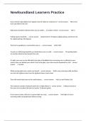 Newfoundland Learners Practice Questions And Complete Answers Verified Solutions&period;