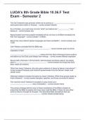 LUOA-s 8th Grade Bible 10&period;36&period;F Test Exam - Semester 2