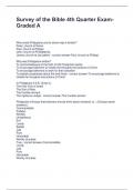 Survey of the Bible 4th Quarter Exam-Graded A