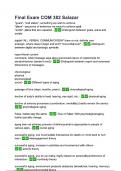Final Exam COM 382 Salazar Questions and answer