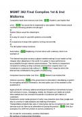 MGMT 382 Final Compiles 1st & 2nd Midterms Questions & answers &vert; Exam &lpar;elaborations&rpar;&comma;100&percnt; satisfaction guarantee &vert; Latest Update 2024&sol;2025