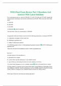 WRA Final Exam Review Part 1 Questions And Answers With Latest Solutions