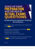 PSI National Exam for Real Estate&sol; 544 Quizzes with Certified Ans&period;  