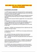 DOD MWS CDC ALL EXAM QUESTIONS AND VERIFIED ANSWERS