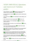 NFDN 2005 FINAL Questions & answers &vert; Exam &lpar;elaborations&rpar;&comma;100&percnt; satisfaction guarantee &vert; Latest Update 2024&sol;2025