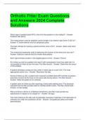 Orthotic Fitter Exam Questions and Answers 2024 Complete Solutions 