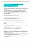 CLR110 EXAM QUESTIONS AND ANSWERS &lpar;GRADED A&rpar;