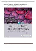 ESSENTIALS OF ORAL HISTOLOGY AND EMBRYOLOGY 5THEDITION CHIEGO TEST BANK