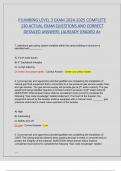 PLUMBING LEVEL 3 EXAM 2024-2025 COMPLETE  130 ACTUAL EXAM QUESTIONS AND CORRECT  DETAILED ANSWERS &vert;ALREADY GRADED A&plus;