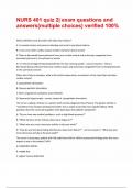 NURS 401 quiz 2 exam questions and answers&lpar;multiple choices&rpar; verified 100&percnt;