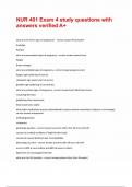 NURS 401 Final&vert; exam set 1-4&colon; Child ADHD&sol;Autism&vert; study guide rated 5 stars&vert; package deal