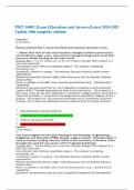 PMT 3600V Exam 1&vert;Questions and Answers&vert;Latest 2024&sol;2025 Update with complete solution