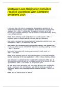 Mortgage Loan Origination Activities Practice Questions With Complete Solutions 2024&period;