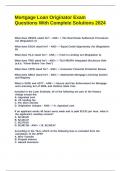 Mortgage Loan Originator Exam Questions With Complete Solutions 2024&period;