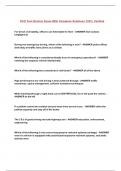 EVO Test Review Exam With Complete Solutions 100&percnt; Verified