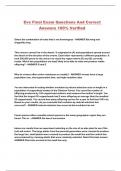 Evo Final Exam Questions And Correct Answers 100&percnt; Verified