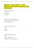 AMS 271&comma; Recip&period; Engines - Unit 4 Question and answers already passed study guide